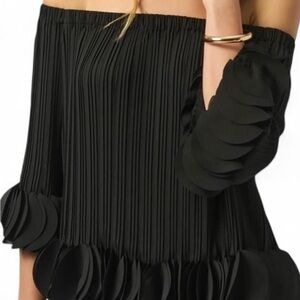 NWT Off-The-Shoulder Black Blouse